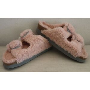 Papillio Birkenstock WMN 40 / US 9 Pink Arizona Big Buckle Shearling Sandal